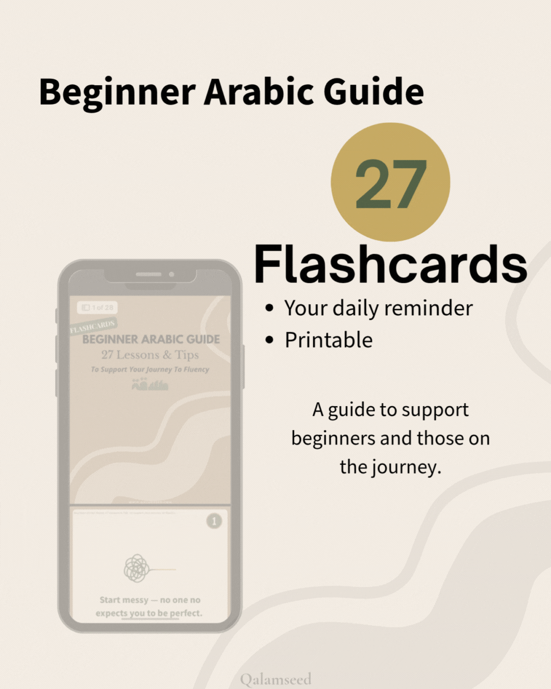 Beginner Arabic Guide Flashcards (Digital)